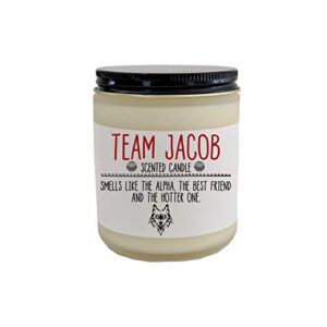 team jacob twilight saga scented candle jacob bella edward jacob black twilight fan bookish candle