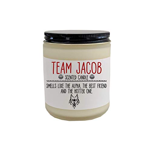 Team Jacob Twilight Saga Scented Candle Jacob Bella Edward Jacob Black Twilight Fan Bookish Candle