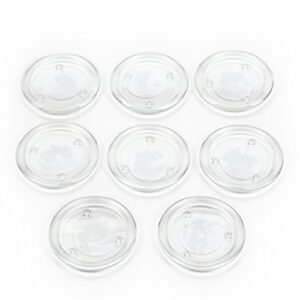 hosley’s set of 8 clear glass pillar plates – 4 inch diameter. ideal gift for weddings, parties, spa, pillar candle, votive candle garden. or as a pedestal w1