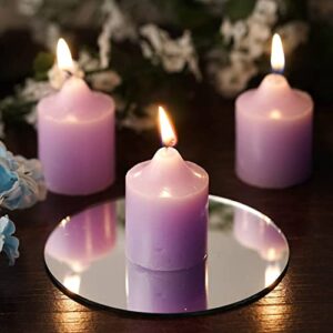 tableclothsfactory lavender votive candle candles-12/pk