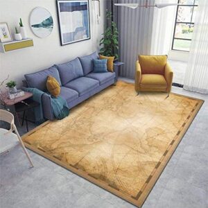 home area runner rug pad old world map thickened non slip mats doormat entry rug floor carpet for living room indoor outdoor throw rugs