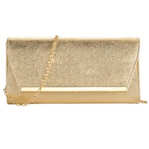 kamostarx evening bag for women, gold clutch evening purses, handbags crossbody shoulder wedding bride purse