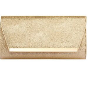 bencomom gold clutch,gold clutch purses for women evening bridal prom handbag shoulder bag wedding purse party gold clutch bag