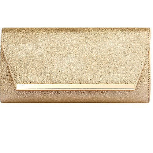 BENCOMOM gold clutch,gold clutch purses for women evening Bridal Prom Handbag shoulder bag Wedding Purse Party gold clutch bag