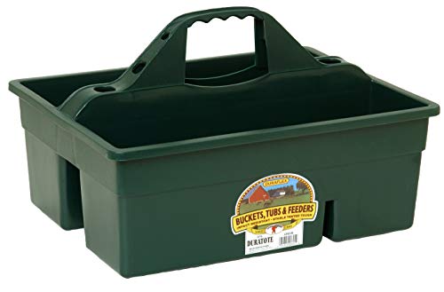 Little Giant Plastic DuraTote (Green) Durable Tote Box Organizer with Easy Grip Handle (Item No. DT6GREEN)