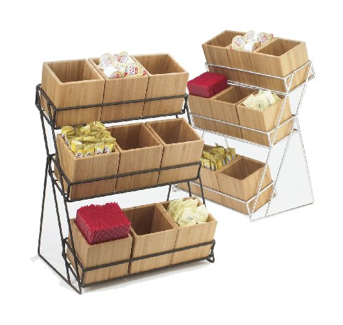 Cal-Mil 1817-13 Black Iron Bamboo Bin Display