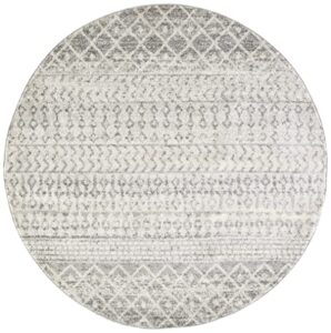 artistic weavers chester boho moroccan area rug,5’3″ round,grey