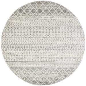 Artistic Weavers Chester Boho Moroccan Area Rug,5'3" Round,Grey