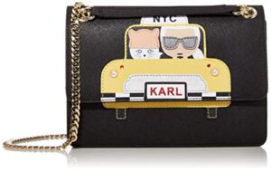 karl lagerfeld paris womens maybelle novelty flap shoulder bag, taxi yellow, one size us