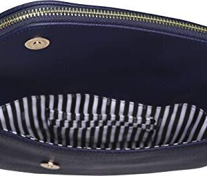 B BRENTANO Fold-Over Envelope Wristlet Clutch Crossbody Bag (Black.)