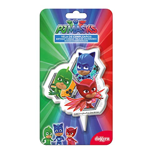 PJ Masks 346204 2D Filigree Candle Wax, Multi-Colour, 5 x 2 x 8 cm