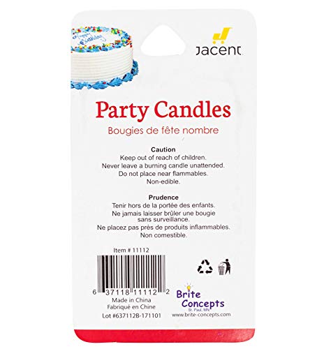 Jacent Polka Dot Number Birthday Candle Cake Topper - #4 Candle