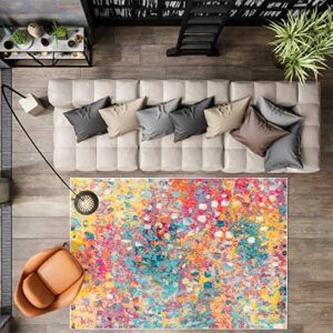 JONATHAN Y CTP108A-5 Contemporary POP Modern Abstract Indoor Area-Rug Bohemian Easy-Cleaning High Traffic Bedroom Kitchen Living Room Non Shedding, 5 ft x 8 ft, Multi/Yellow