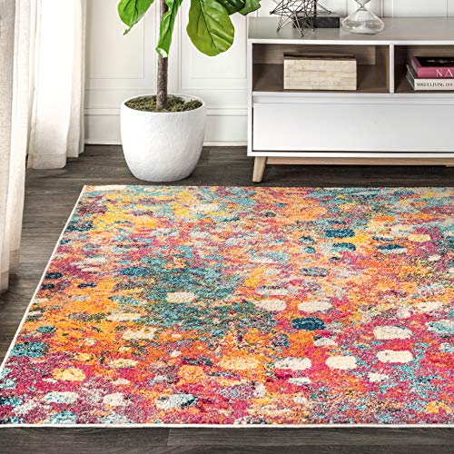 JONATHAN Y CTP108A-5 Contemporary POP Modern Abstract Indoor Area-Rug Bohemian Easy-Cleaning High Traffic Bedroom Kitchen Living Room Non Shedding, 5 ft x 8 ft, Multi/Yellow