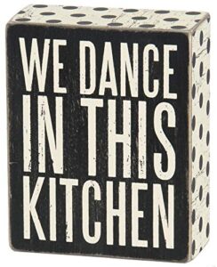primitives by kathy 25192 polka dot trimmed box sign, 4″ x 5″, in this kitchen