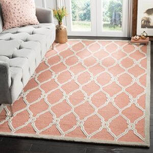safavieh cambridge collection 2′ x 3′ coral / ivory cam352w handmade moroccan premium wool accent rug