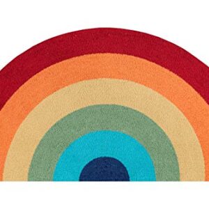 Novogratz by Momeni Rugs Cucina Half Moon Rainbow Kitchen Mat 1'5" x 2'10", (Model: CUCINCNA12MTI152A)