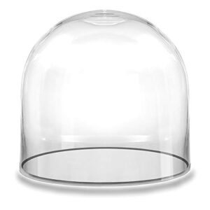 cys excel glass dome cloche (h:5.75″ d:5.75″) | multiple sizes decorative showcase display for antique collectibles | bell jar terrarium & dessert cover