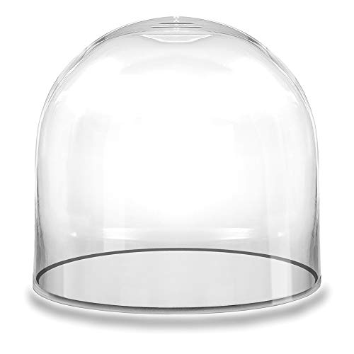 CYS EXCEL Glass Dome Cloche (H:5.75" D:5.75") | Multiple Sizes Decorative Showcase Display for Antique Collectibles | Bell Jar Terrarium & Dessert Cover