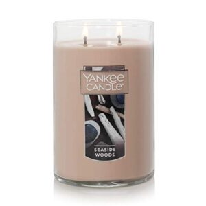 Yankee Candle Seaside Woods Scented, Classic 22oz Large Tumbler 2-Wick Candle, Over 75 Hours of Burn Time