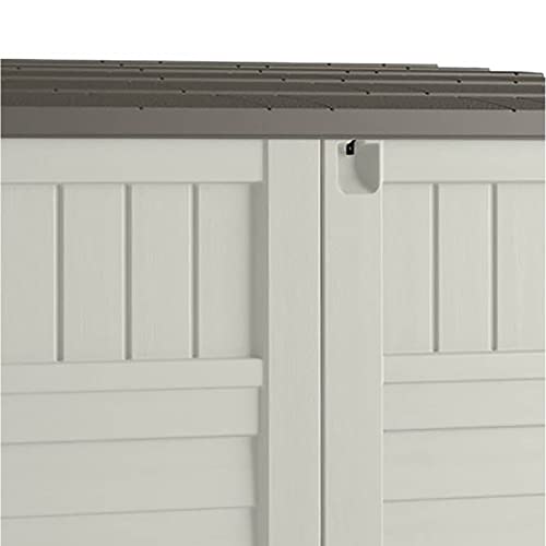 Suncast BMS2500 53 x 31.5 x 45.5 Horizontal 34 Cubic feet Resin Outdoor Storage Shed with Floor for Backyard, Garage, or Patio in Ivory (2 Pack)