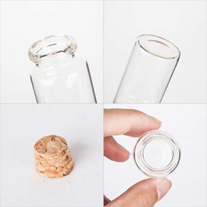 64PCS 30ml Cork Stoppers Glass Bottles, Small Jars With Personalized Label Tags and String, Mini Bottles Of Candy, Wedding Favors For Guests, Set of 64