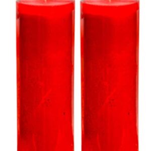 TopNotch Outlet Prayer Candles - Red Wax Candle (2 Pc Bulk) Great for Sanctuary, Vigils and Prayers - Unscented Glass Candle Set - Jar Candles - Spiritual Religious Church