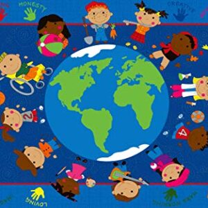 KidCarpet.com World Character Classroom Rug, 4' x 6' Rectangle