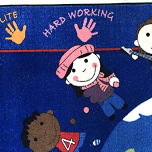 KidCarpet.com World Character Classroom Rug, 4' x 6' Rectangle