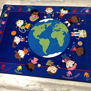 KidCarpet.com World Character Classroom Rug, 4' x 6' Rectangle