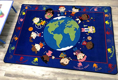 KidCarpet.com World Character Classroom Rug, 6' x 8'6" Rectangle Multicolored