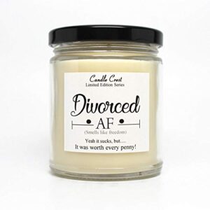 divorced af 9oz scented soy candle