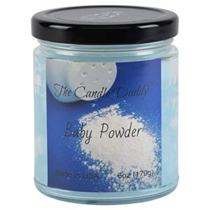 the candle daddy richly scented candles – 6oz aromatherapy jar candle (baby powder) made in usa