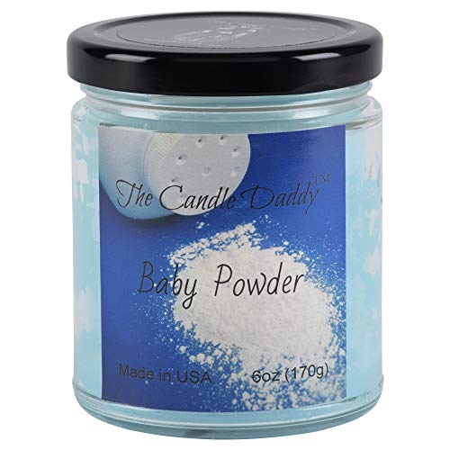 The Candle Daddy Richly Scented Candles - 6oz Aromatherapy Jar Candle (Baby Powder) Made in USA