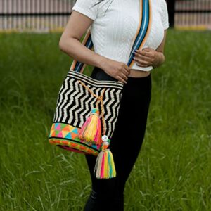 Wayuu Boho Chic Collection Designer Hand Woven Crocheted Tote Bag