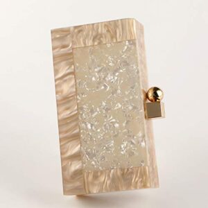 Menurra Women Acrylic Evening Clutch bag Glitter Marble Purse Handbag for Wedding Cocktail Party Prom