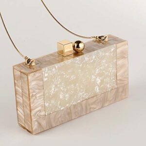 Menurra Women Acrylic Evening Clutch bag Glitter Marble Purse Handbag for Wedding Cocktail Party Prom