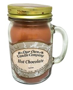 our own candle company hot chocolate scented 13 ounce mason jar candle