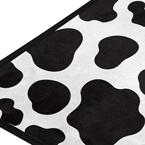 Kitchen Rug Bathroom Mats Welcome Door Mats Cow Print 39"x20" Non-Slip Washable for Entryway Bedroom Home Decor