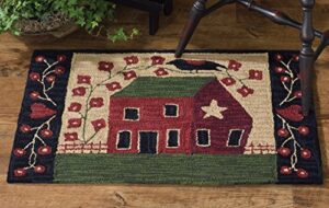 park designs red house hooked rug, 24 x 36