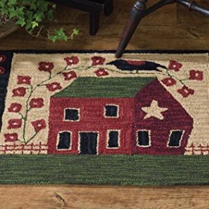 Park Designs Red House Hooked Rug, 24 x 36