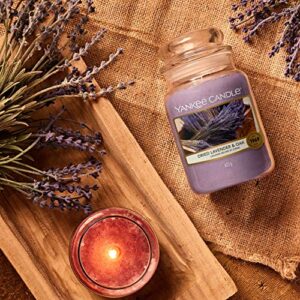 Yankee Candle Large Jar Scented Candle, Lavender & Oak, Burns up to 150 Hours, Dries Lavender and Oak