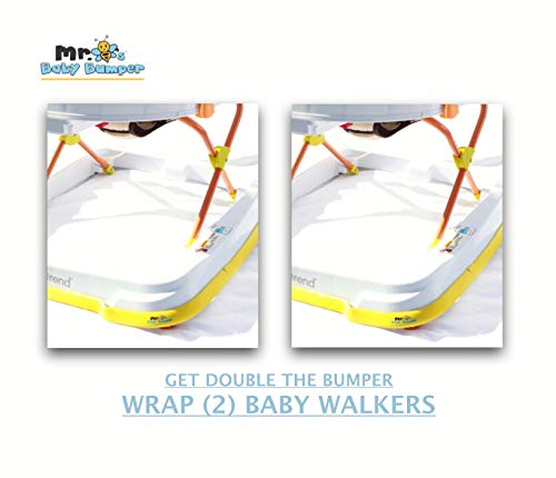 Rubber Bumper for Soft Edge on Baby Walker | 2 Boxes - Protective Foam Cushion [10 Foot Bumper + Extra Adhesive Tape ] Protect Your Toes, Walls, Furniture