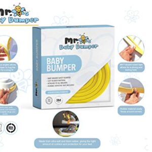 Rubber Bumper for Soft Edge on Baby Walker | 2 Boxes - Protective Foam Cushion [10 Foot Bumper + Extra Adhesive Tape ] Protect Your Toes, Walls, Furniture