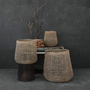 zentique woven basket, one size, brown, beige