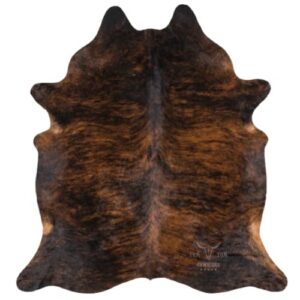 tomtom cowhides brindle dark cowhide rug 100% natural leather rugs 7′ x ‘6