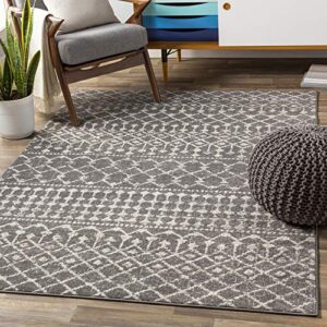 artistic weavers elsie area rug, 6’7″ x 9′, medium gray, 6 ft (7 in) x 9 ft