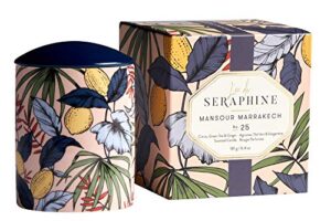 l’or de seraphine mansour marrakech scented candle | fragrance no. 25 | fruity & fresh notes | 45 hour burn time | luxury scented candle for home & leisure | 6.4 oz