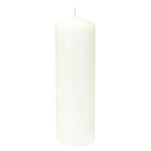 Hanna's Unscented Pillar Candle, 3X9-Inches, White