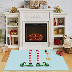 Mohawk Home Elf Stockings Light Blue Area rug, 1'6x2'6